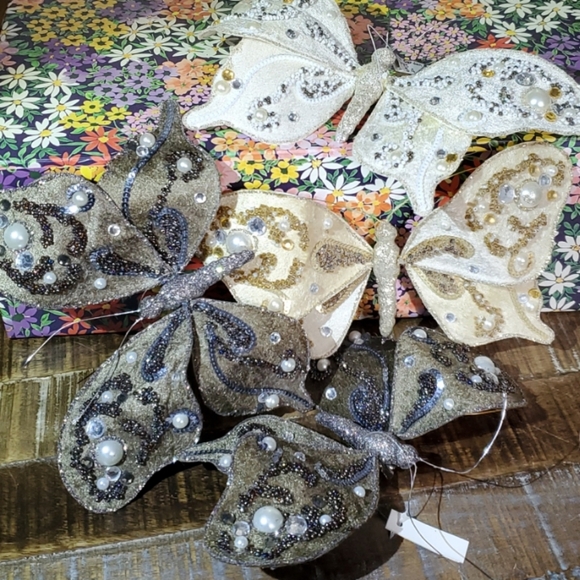 Other - Beaded Butterflies with Clip‎ Decor Set